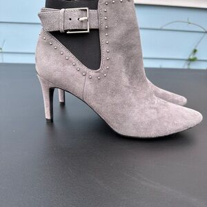 Calvin Klein Jozie Kid Suede/Stretch Booties/Heels